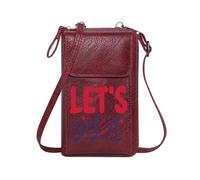 GEEADNB Card Wallets Purse Personalized Small Bags with Pocket Colorful Stars Stylized Text Let's get it Printed Gift Christmas Holiday Present