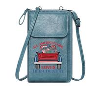 GEEADNB Card Wallets Purse RFID Blocking Zipper Phone Wallet Pickup Truck All-American Girl Patriotic Travel Rfid Safe Personalized Gifts for Girlfriend Friends
