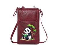 GEEADNB Card Wallets Purse Zip Around Credit Card Bags Reading Serene Atmosphere Cartoon Panda Holiday Customized Gift Suitable for Everyday Use