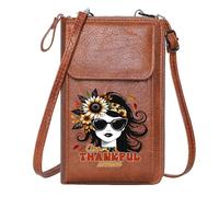GEEADNB Cell Phone Purse with Zipper Ladies Cell Phone Purse Gratitude Autumn Motherhood Season Gifts