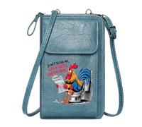 GEEADNB Cell Phone Purse with Zipper Personalized Crossbody Wallets Toilet Greatness Rooster Travel Rfid Safe Perfect for Outfits