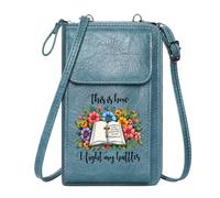 GEEADNB Cell Phone Purse with Zipper Phone Bags for Women Bible Cross Floral arrangement Classic Outfit Personalized Gifts for Girlfriend Friends