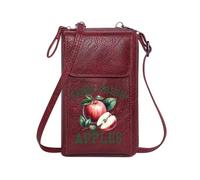 GEEADNB Cell Phone Wallet Purses Bags with Card Slots Natural Theme Farm Fresh Apples PU Leather Phone Bags Classic Outfit