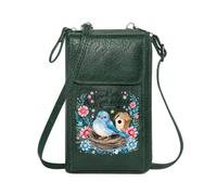 GEEADNB Cell Phone Wallet Purses Cell Phone Purse with Zipper love and hope watercolor bird floral elements Gift