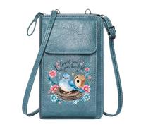 GEEADNB Cell Phone Wallet Purses Cell Phone Purse with Zipper love and hope watercolor bird floral elements Gift