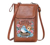 GEEADNB Cell Phone Wallet Purses Cell Phone Purse with Zipper love and hope watercolor bird floral elements Gift