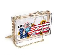 GEEADNB Cell Phone Wallet Purses Crossbody Bags for Women American flag fireworks sunflowers for Everyday Use or Gift Idea Romantic Gifts for Wife Girlfriend