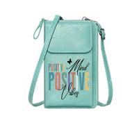 GEEADNB Cell Phone Wallet Purses Customized Phone Bags Colorful POSITIVE Textured Season Gifts Personalized Gifts for Girlfriend Friends