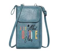 GEEADNB Cell Phone Wallet Purses Customized Phone Bags Colorful POSITIVE Textured Season Gifts Personalized Gifts for Girlfriend Friends