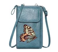 GEEADNB Cell Phone Wallet Purses Phone Bags for Women Butterfly Intricate Wing Patterns Vibrant Colors Suitable for Everyday Use Printed Gift