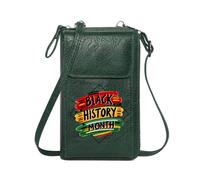 GEEADNB Cell Phone Wallet Purses Women’s RFID Clutch Purse Celebration Black History Month Pan-African colors Elegant Gift for Mother's Day Classic Outfit