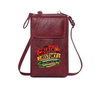 GEEADNB Cell Phone Wallet Purses Women’s RFID Clutch Purse Celebration Black History Month Pan-African colors Elegant Gift for Mother's Day Classic Outfit