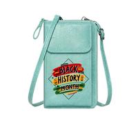 GEEADNB Cell Phone Wallet Purses Women’s RFID Clutch Purse Celebration Black History Month Pan-African colors Elegant Gift for Mother's Day Classic Outfit