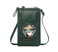GEEADNB Cell Phone Wallet Purses Womens Travel Bags nature landscape camping addiction coffee culture Perfect for Printed Present Suitable for Everyday Use