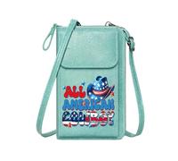 GEEADNB Cell Phone Wallet Purses Zip Around Credit Card Bags Cowboy Culture American Patriotism Graphic Design Travel Rfid Safe Adjustable Strap