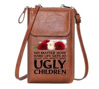 GEEADNB Credit Card Slots Cell Phone Wallet Purses Floral arrangement Apology message Phone number Personalized Gifts for Girlfriend Friends Adjustable Strap