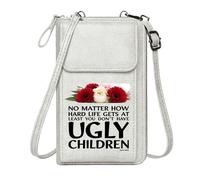 GEEADNB Credit Card Slots Cell Phone Wallet Purses Floral arrangement Apology message Phone number Personalized Gifts for Girlfriend Friends Adjustable Strap