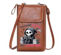GEEADNB Credit Card Slots Personalized Crossbody Wallets Time Management Death and Literature Love of Learning Elegant Gift for Mother's Day Perfect for Outfits