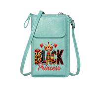 GEEADNB Credit Card Slots Small Shoulder Bag Colorful Letters Regal Aesthetic Golden Crown Present for Everyday Use or Gift Idea