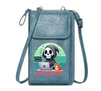GEEADNB Credit Card Slots Zipper Womens Wallet DEADLINE Grim Reaper Urgency Adjustable Strap Perfect for Teacher's Day