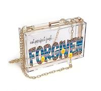 GEEADNB Crossbody Bags for Women Cell Phone Purse with Zipper Tribal motifs Stylized font FORGIVEN Elegant Gift for Mother's Day Classic Outfit