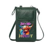 GEEADNB Crossbody Bags for Women Cell Phone Wallet Purses MOODY Highland cow Colorful Perfect for Printed Present Perfect for Outfits