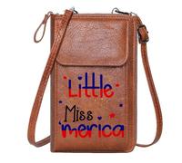 GEEADNB Crossbody Bags for Women Phone Bags for Women Little America Red and Blue Stars and Hearts Classic Outfit Adjustable Strap