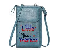 GEEADNB Crossbody Bags for Women Phone Bags for Women Little America Red and Blue Stars and Hearts Classic Outfit Adjustable Strap