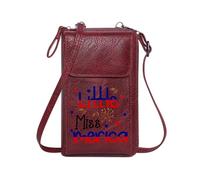 GEEADNB Crossbody Bags for Women Phone Bags for Women Little America Red and Blue Stars and Hearts Classic Outfit Adjustable Strap