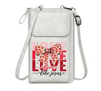 GEEADNB Crossbody Bags for Women Small Crossbody Bags Bow Sparkles LOVE Perfect for Outfits Printed Gift