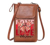 GEEADNB Crossbody Bags for Women Small Crossbody Bags Bow Sparkles LOVE Perfect for Outfits Printed Gift