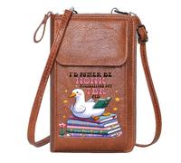 GEEADNB Crossbody Bags for Women Small Crossbody Bags Colorful Books Magical Atmosphere Whimsical Goose Perfect for Teacher's Day Classic Outfit
