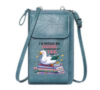 GEEADNB Crossbody Bags for Women Small Crossbody Bags Colorful Books Magical Atmosphere Whimsical Goose Perfect for Teacher's Day Classic Outfit