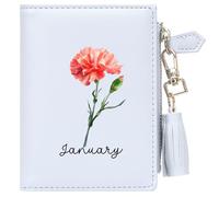 GEEADNB Customized Birthday Flowers Wallets for Women,Birthday Gift, Thanksgiving Gift for Family and Friends, Valentine's Day Gift for Mom, Wife 0470a