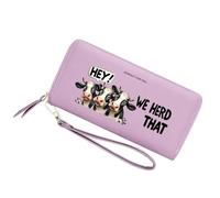 GEEADNB Customized Cow Print Wallets for Women,Teacher's Day Gift for Teachers,Birthday Gift Thanksgiving Gift for Parent Grandparent from Son Daughter 1303d