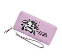 GEEADNB Customized Cow Print Wallets for Women,Teacher's Day Thanksgiving Gift for Teacher from Student,Father's Gift,Mother's Gift,Birthday Gift for Parent Grandparent 1302j