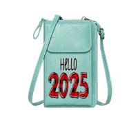 GEEADNB Customized Phone Bags for Women Hello Plaid pattern 2027 Personalized Gifts for Girlfriend Friends PU Leather Phone Bags