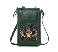 GEEADNB Customized Phone Bags Ladies Cell Phone Purse Stay Wise Stay Wild Colorful Contrast Whimsical Owl Travel Rfid Safe Perfect for Printed Present