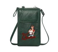 GEEADNB Customized Phone Bags PU Leather Phone Purse Mid-20th century American Pin-up style Road Queen Adjustable Strap Perfect for Teacher's Day