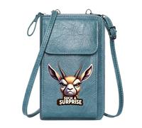 GEEADNB Customized Phone Bags Women’s RFID Clutch Purse SUCH A SURPRISE Cartoon Gazelle Humorous Surprise Long Purse for Gift Perfect for Teacher's Day