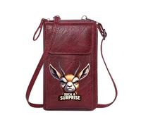 GEEADNB Customized Phone Bags Women’s RFID Clutch Purse SUCH A SURPRISE Cartoon Gazelle Humorous Surprise Long Purse for Gift Perfect for Teacher's Day