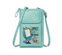 GEEADNB Customized Phone Bags Women's Clutch Purse travel preparation checklist globe Adjustable Strap Suitable for Everyday Use