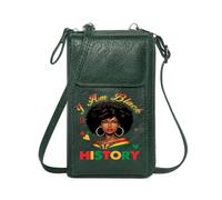 GEEADNB Customized Phone Bags Womens Travel Bags Pan-Africanism Black History Stylized Illustration Perfect for Teacher's Day Suitable for Everyday Use