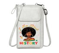 GEEADNB Customized Phone Bags Womens Travel Bags Pan-Africanism Black History Stylized Illustration Perfect for Teacher's Day Suitable for Everyday Use