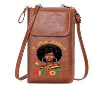 GEEADNB Customized Phone Bags Womens Travel Bags Pan-Africanism Black History Stylized Illustration Perfect for Teacher's Day Suitable for Everyday Use