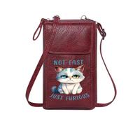 GEEADNB Customized Phone Bags Womens Travel Bags Parody of Fast & Furious Grumpy Expression Heterochromatic Cat Adjustable Strap Travel Rfid Safe
