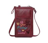GEEADNB Customized Small Bags Personalized Crossbody Wallets Vibrant Design Emotional Validation Uplifting Message Classic Outfit Travel Rfid Safe