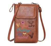 GEEADNB Customized Small Bags Personalized Crossbody Wallets Vibrant Design Emotional Validation Uplifting Message Classic Outfit Travel Rfid Safe