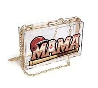 GEEADNB Customized Small Bags PU Leather Phone Purse Baseball Motherhood Hearts Gift Perfect for Outfits