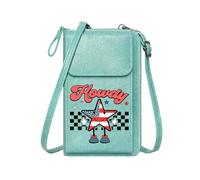 GEEADNB Customized Small Bags Women ID Credit Card Case Thumbs-up gesture Howdy text Patriotic star Adjustable Strap Perfect for Printed Present